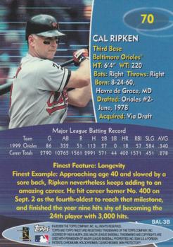 2000 Finest #70 Cal Ripken Back