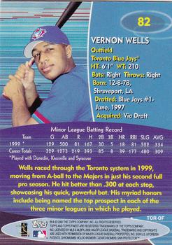 2000 Finest #82 Vernon Wells Back