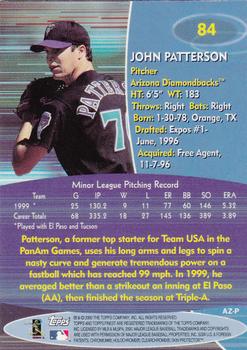 2000 Finest #84 John Patterson Back
