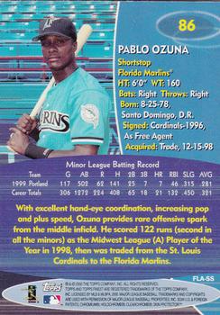2000 Finest #86 Pablo Ozuna Back