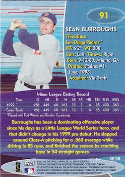 2000 Finest #91 Sean Burroughs Back