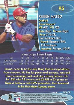 2000 Finest #95 Ruben Mateo Back