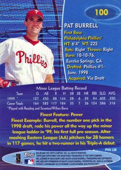 2000 Finest #100 Pat Burrell Back