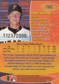 2000 Finest #102 Bobby Bradley Back