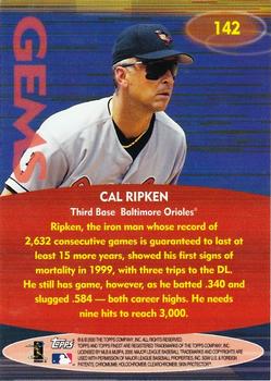 2000 Finest #142 Cal Ripken Back