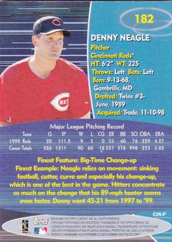 2000 Finest #182 Denny Neagle Back