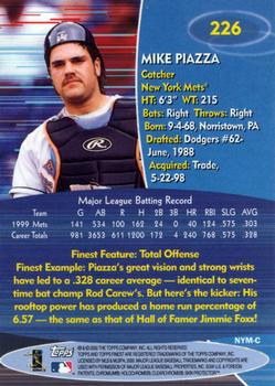 2000 Finest #226 Mike Piazza Back