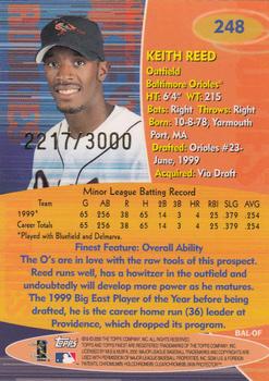 2000 Finest #248 Keith Reed Back