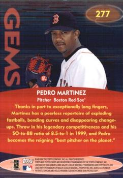 2000 Finest #277 Pedro Martinez Back