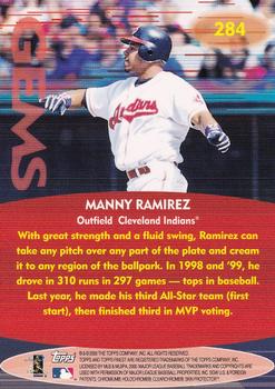 2000 Finest #284 Manny Ramirez Back