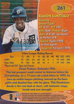 2000 Finest #261 Ramon Santiago Back