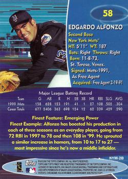 2000 Finest #58 Edgardo Alfonzo Back