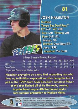 2000 Finest #81 Josh Hamilton Back