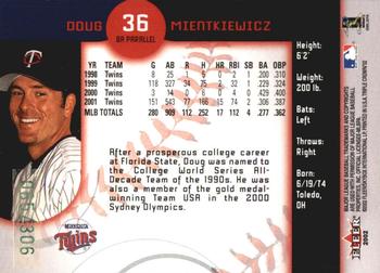 2002 Fleer Triple Crown - Batting Average Parallel #36 Doug Mientkiewicz Back