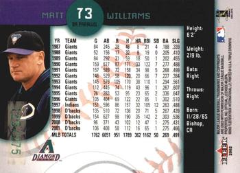 2002 Fleer Triple Crown - Batting Average Parallel #73 Matt Williams Back