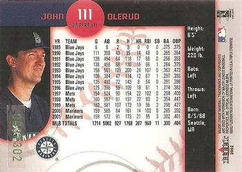 2002 Fleer Triple Crown - Batting Average Parallel #111 John Olerud Back