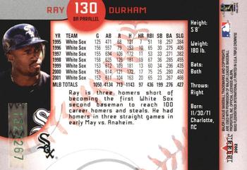 2002 Fleer Triple Crown - Batting Average Parallel #130 Ray Durham Back