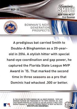 2016 Bowman Platinum - Next Generation Prospects #NGP-18 Dominic Smith Back