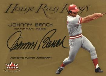 2002 Fleer Triple Crown - Home Run Kings Autographs #NNO Johnny Bench Front