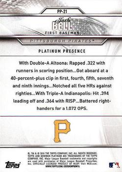 2016 Bowman Platinum - Platinum Presence #PP-21 Josh Bell Back