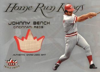 2002 Fleer Triple Crown - Home Run Kings Game Used #NNO Johnny Bench Front
