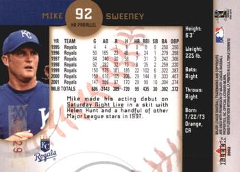 2002 Fleer Triple Crown - Home Run Parallel #92 Mike Sweeney Back