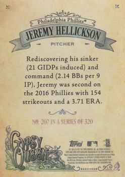 2017 Topps Gypsy Queen #207 Jeremy Hellickson Back
