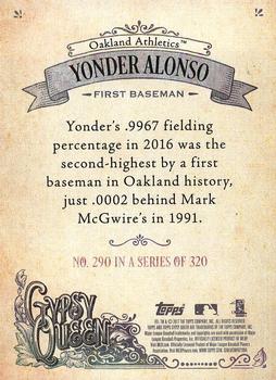 2017 Topps Gypsy Queen #290 Yonder Alonso Back