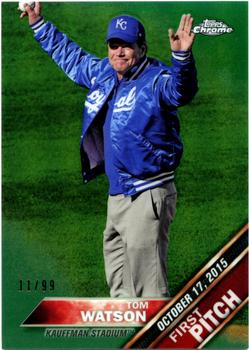 2016 Topps Chrome - First Pitch Green #FPC-18 Tom Watson Front