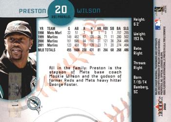 2002 Fleer Triple Crown - RBI Parallel #20 Preston Wilson Back
