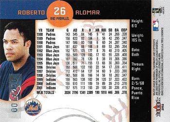 2002 Fleer Triple Crown - RBI Parallel #26 Roberto Alomar Back