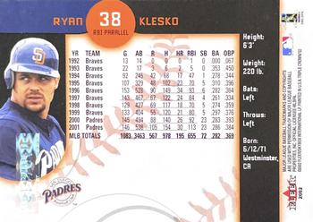 2002 Fleer Triple Crown - RBI Parallel #38 Ryan Klesko Back