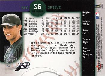 2002 Fleer Triple Crown - RBI Parallel #56 Ben Grieve Back