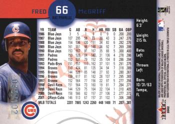 2002 Fleer Triple Crown - RBI Parallel #66 Fred McGriff Back