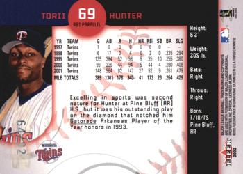 2002 Fleer Triple Crown - RBI Parallel #69 Torii Hunter Back
