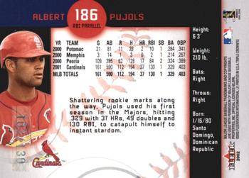 2002 Fleer Triple Crown - RBI Parallel #186 Albert Pujols Back