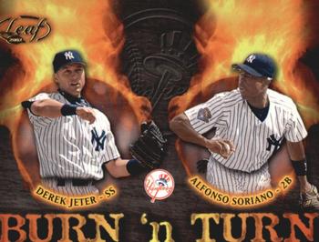 2002 Leaf - Burn 'n Turn #BT-3 Derek Jeter / Alfonso Soriano  Front