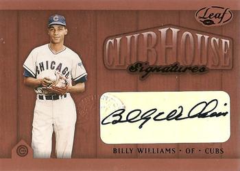 2002 Leaf - Clubhouse Signatures Bronze #NNO Billy Williams Front