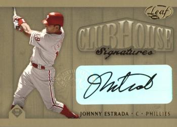 2002 Leaf - Clubhouse Signatures Gold #NNO Johnny Estrada  Front
