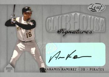 2002 Leaf - Clubhouse Signatures Silver #NNO Aramis Ramirez Front