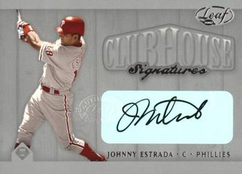 2002 Leaf - Clubhouse Signatures Silver #NNO Johnny Estrada Front