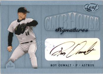 2002 Leaf - Clubhouse Signatures Silver #NNO Roy Oswalt Front