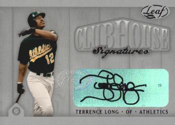 2002 Leaf - Clubhouse Signatures Silver #NNO Terrence Long Front