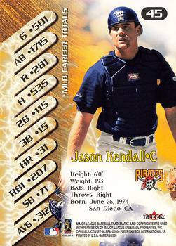 2000 Fleer Gamers #45 Jason Kendall Back