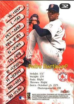 2000 Fleer Gamers #32 Pedro Martinez Back