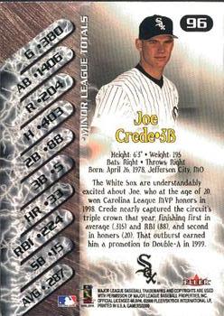 2000 Fleer Gamers #96 Joe Crede Back