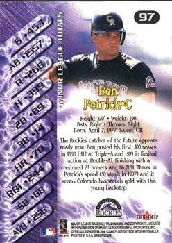 2000 Fleer Gamers #97 Ben Petrick Back