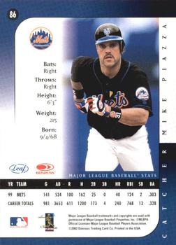 2002 Leaf - Lineage #86 Mike Piazza Back