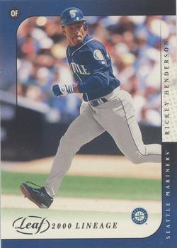 2002 Leaf - Lineage #96 Rickey Henderson Front
