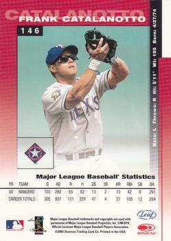 2002 Leaf - Lineage #146 Frank Catalanotto Back